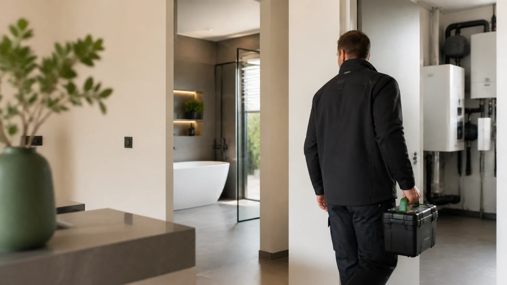 Installationsarbeiten im Haus